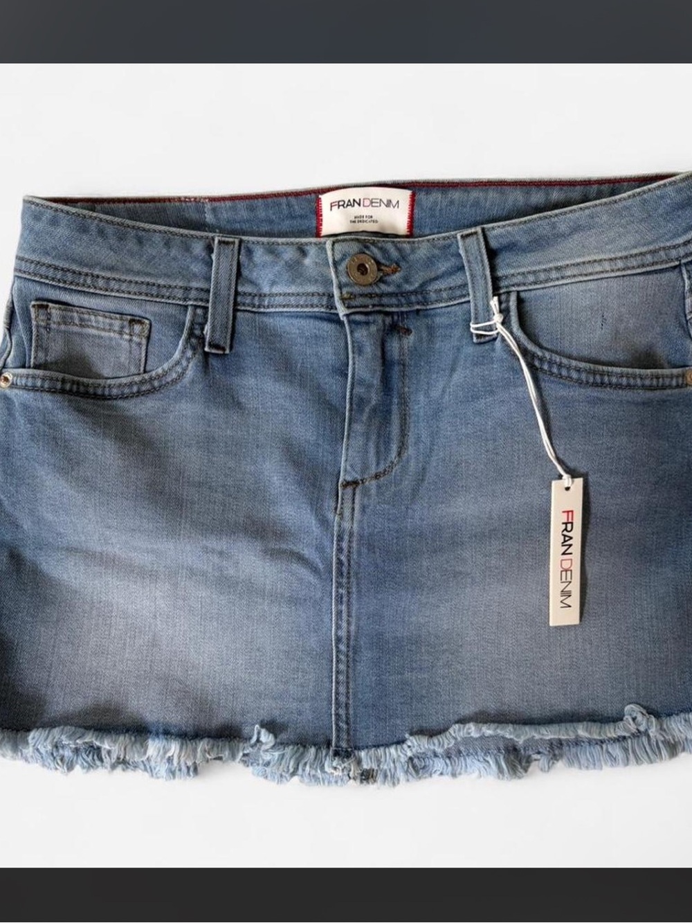 NWT Fran Denim "Olivia" Athletic Fit mini skirt M
